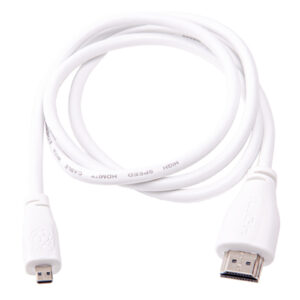 Raspberry Pi Official 2M White Cable Micro-HDMI to HDMI (type A) 4K 60HZ for Raspberry Pi 4 Model B - NZ DEPOT