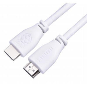 Raspberry Pi Official White HDMI Cable 1m Male to Male HDMI 2.0 with Ethernet and Audio Return Channel Support 3D