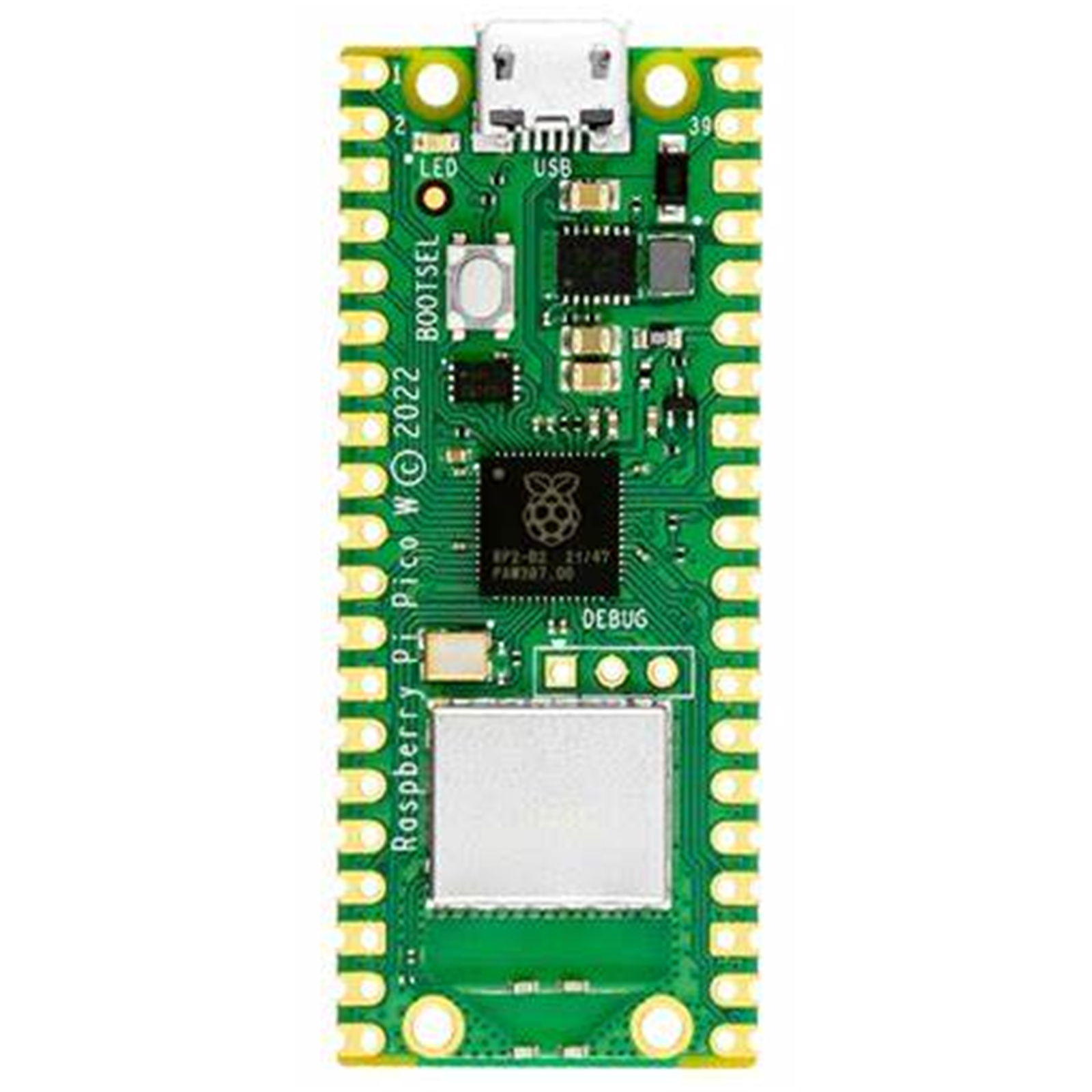 Raspberry Pi Pico SC0918 W (Wireless WiFi) Microcontrollers Board ...