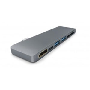 Rock 6IN1-TYPEC-HDMI 6 in 1 Type-C Ports Hub With HDMI Port Space Grey - NZ DEPOT