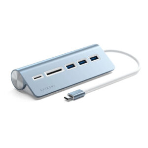 SATECHI TYPE-C Aluminum USB Hub & Card Reader (Blue) - NZ DEPOT