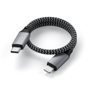SATECHI USB-C to Lightning Short Cable 25cm (Space Grey) - NZ DEPOT