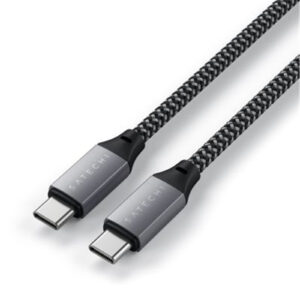 SATECHI USB-C to USB-C Short Cable 25cm (Space Grey) - NZ DEPOT