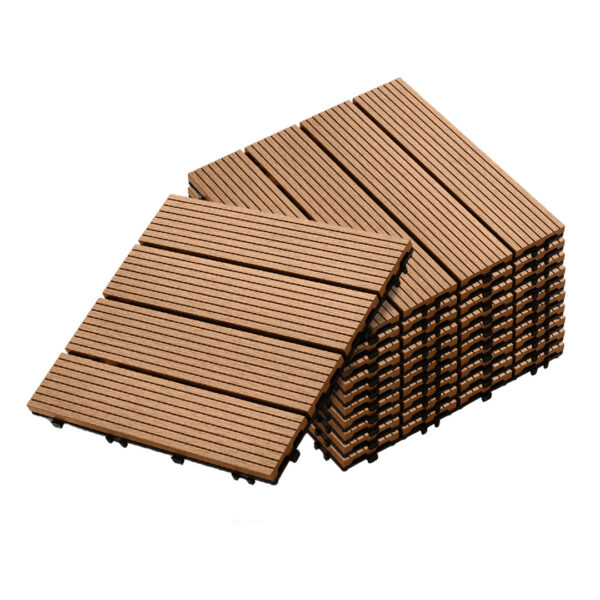 SOGA 11 pcs Coffee DIY Wooden Composite Decking Tiles Garden Outdoor Backyard Flooring Home Decor, Garden, Tools & Hardware, Gardening & Lawn Care, Artificial Grass, , , sandwich presses & grills - NZ DEPOT 1