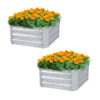 SOGA 2X 100cm Square Galvanised Raised Garden Bed Vegetable Herb Flower Outdoor Planter Box, Garden, Tools & Hardware>Gardening & Lawn Care>Pots, Planters & Container Accessories, , , , ,  - NZ DEPOT 1