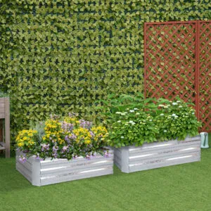 Buy SOGA 2X 120cm Rectangle Galvanised Raised Garden Bed Vegetable Herb Flower Outdoor Planter Box Online - Garden, Tools & Hardware/Gardening & Lawn Care/Pots, Planters & Container Accessories - 2 - NZ Depot Free Shipping