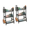 SOGA 2X 3 Tier 62cm Steel Black Kitchen Countertop Drying Rack Dish Plate Cutlery Cutting Board Holder Dish Drainer Kitchen Organiser, Garden, Tools & Hardware>Garage Storage & Organisation>Utility Shelves, , , , ,  - NZ DEPOT 1