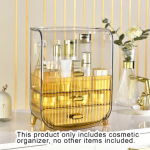 SOGA 2X 3 Tier Golden Yellow Multifunctional Countertop Cosmetic Storage Makeup Perfume Skincare Display Stand Shelf Drawer Type Organiser, Home, Bathroom, Bathroom Accessories, Bathroom Storage, ,  - NZ DEPOT 2