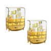 SOGA 2X 3 Tier Golden Yellow Multifunctional Countertop Cosmetic Storage Makeup Perfume Skincare Display Stand Shelf Drawer Type Organiser, Home>Bathroom>Bathroom Accessories>Bathroom Storage, , , , ,  - NZ DEPOT 1