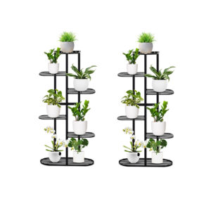 SOGA 2X 6 Tier 7 Pots Black Metal Plant Rack Flowerpot Storage Display Stand Holder Home Garden Decor, Home & Living, Home Decor, Indoor Pots, Planters and Plant Stands, , ,  - NZ DEPOT 1