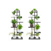 SOGA 2X 6 Tier 7 Pots Black Metal Plant Stand Flowerpot Display Shelf Rack Indoor Home Office Decor, Home & Living>Home Decor>Indoor Pots, Planters and Plant Stands, , , , ,  - NZ DEPOT 1