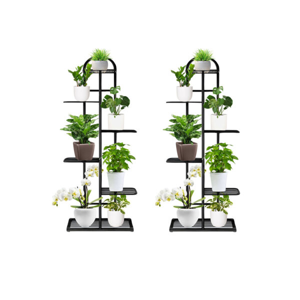 Soga 2X 6 Tier 7 Pots Black Metal Plant Stand Flowerpot Display Shelf Rack Indoor Home Office Decor, Home &Amp; Living, Home Decor, Indoor Pots, Planters And Plant Stands, , ,  - Nz Depot 1