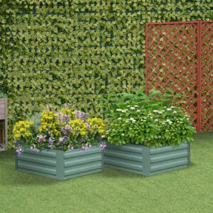 Buy SOGA 2X 60cm Hexagon Shape Galvanised Raised Garden Bed Vegetable Herb Flower Outdoor Planter Box Online - Garden, Tools & Hardware/Gardening & Lawn Care/Pots, Planters & Container Accessories - 2 - NZ Depot Free Shipping