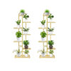 SOGA 2X 7 Tier 8 Pots Gold Metal Plant Stand Flowerpot Display Shelf Rack Indoor Home Office Decor, Home & Living>Home Decor>Indoor Pots, Planters and Plant Stands, , , , ,  - NZ DEPOT 1