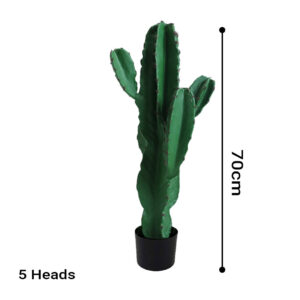 SOGA 2X 70cm Green Artificial Indoor Cactus Tree Fake Plant Simulation Decorative 5 Heads, Home & Living, Home Decor, Artificial Plants, , ,  - NZ DEPOT 2