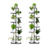 SOGA 2X 8 Tier 9 Pots Black Metal Plant Rack Flowerpot Storage Display Stand Holder Home Garden Decor, Home & Living>Home Decor>Indoor Pots, Planters and Plant Stands, , , , ,  - NZ DEPOT 1