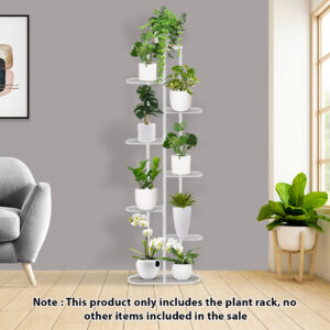 SOGA 2X 8 Tier 9 Pots White Metal Plant Rack Flowerpot Storage Display Stand Holder Home Garden Decor, Home & Living, Home Decor, Indoor Pots, Planters and Plant Stands, , ,  - NZ DEPOT 2