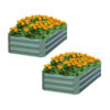 SOGA 2X 90cm Rectangle Galvanised Raised Garden Bed Vegetable Herb Flower Outdoor Planter Box, Garden, Tools & Hardware>Gardening & Lawn Care>Pots, Planters & Container Accessories, , , , ,  - NZ DEPOT 1