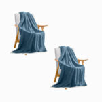 SOGA 2X  Blue Throw Blanket Warm Cozy Double Sided Thick Flannel Coverlet Fleece Bed Sofa Comforter, Home>Bed Linen>Throws And Blankets>Blankets, , , , ,  - NZ DEPOT 1