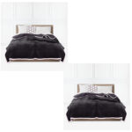 SOGA 2X Dark Grey Throw Blanket Warm Cozy Double Sided Thick Flannel Coverlet Fleece Bed Sofa Comforter, Home>Bed Linen>Throws And Blankets>Blankets, , , , ,  - NZ DEPOT 1