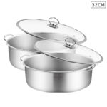 SOGA 2X Stainless Steel 32cm Casserole With Lid Induction Cookware, home & living, kitchen & dining, cookware, casserole dishes, ,  - NZ DEPOT 1