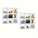 SOGA 2X White Portable 9-Cube 3 Column Storage Organiser Foldable DIY Modular Grid Space Saving Shelf, Furniture, Storage & Shelving, Home Storage, , ,  - NZ DEPOT 1
