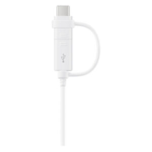 Samsung 2 in 1 Data Cable White USB Type C Micro USB 1.5m NZDEPOT - NZ DEPOT