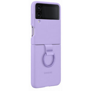 Samsung Galaxy Z Flip4 5G Silicone Cover with Ring - Lavender > Phones & Accessories > Mobile Phone Cases > Samsung Cases - NZ DEPOT