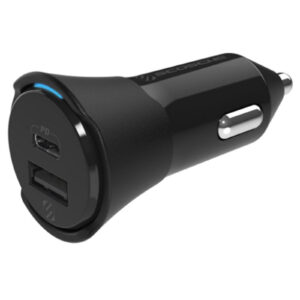 Scosche CPDCA32-SP SCOSCHE POWERVAULT CAR CHARGER DUAL 20W USB C PD / 12W USB A - NZ DEPOT