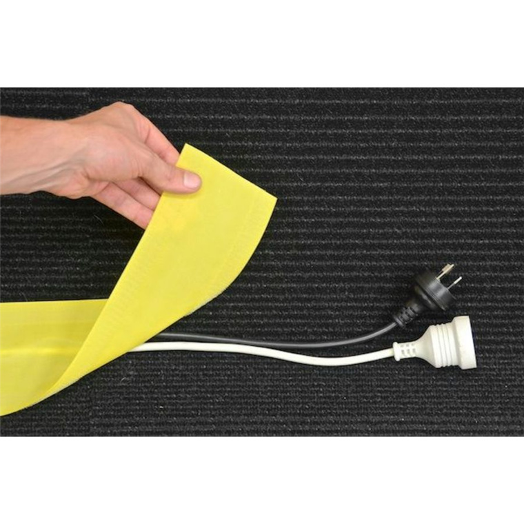 Secure Cord Cable Management Covers For Loop Pile Carpets Yellow 5