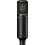 Sony C80 Uni-directional Professional Condenser Microphone for Voice / Vocal Recording - XLR connector - Low-cut filter & 10dB pad - Carry case & shockmount suspension cradle included
