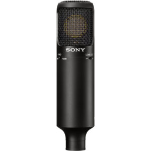 Sony C80 Uni-directional Professional Condenser Microphone for Voice / Vocal Recording - XLR connector - Low-cut filter & 10dB pad - Carry case & shockmount suspension cradle included - NZ DEPOT