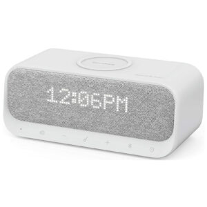 Soundcore Wakey Bluetooth Alarm Clock Stereo Speaker with built in 10W Qi wireless charging FM Radio Aux input 2x USB power outputs white noise ambient sleep sounds NZDEPOT - NZ DEPOT