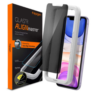 Spigen iPhone 11XR 6.1 Premium Privacy Tempered Glass Screen Protector Anti Spy Delicate TouchPerfect Grip Case Friendly with Spigen Phone Case NZDEPOT - NZ DEPOT