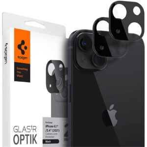 Spigen iPhone 13 6.113 mini 5.4 Camera Lens Premium Tempered Screen Protector Black 2Pack 9H Hardness Edge to Edge Protection Case friendly with Spigen cases AGL03395 NZDEPOT - NZ DEPOT