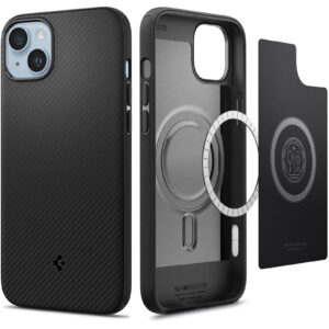 Spigen iPhone 14 Plus (6.7") Mag Armor MagFit Phone Case - Black