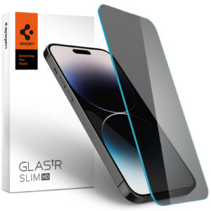 Spigen iPhone 14 Pro Max 6.7 Premium Privacy Tempered Glass Screen Protector Anti Spy Delicate Touch Perfect Grip Case Friendly with Spigen Phone Case NZDEPOT - NZ DEPOT