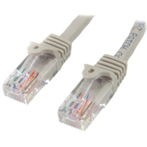 StarTech 45PAT50CMGR 0.5m Gray Cat5e Ethernet Patch Cable with Snagless RJ45 Connectors - NZ DEPOT