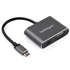 StarTech CDP2MDPVGA USB C Multiport Video Adapter - USB-C to 4K 60Hz Mini DisplayPort 1.2 or 1080p VGA Monitor Adapter - USB Type-C 2-in-1 MDP HBR2 HDR/VGA Display Converter - TB3 Compatible - NZ DEPOT