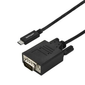 StarTech CDP2VGAMM2MB 2m (6.6 ft.) USB-C to VGA Cable - USB Type-C to VGA Adapter Cable - 1920 x 1200 - Black - NZ DEPOT