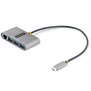 StarTech HB30C3A1GEA2 3-Port USB-C Hub with Ethernet Portable - NZ DEPOT