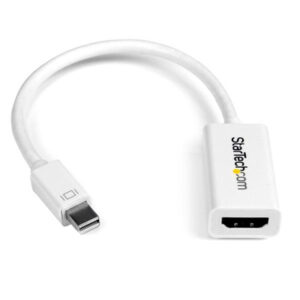 StarTech MDP2HD4KSW Mini DisplayPort to HDMI Adapter - Active mDP to HDMI Video Converter - 4K 30Hz - Mini DP or Thunderbolt 1/2 Mac/PC to HDMI Monitor/TV/Display - mDP 1.2 to HDMI Adapter Dongle - White - NZ DEPOT