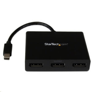 StarTech MSTMDP123DP 3-Port Multi Monitor Adapter - Mini DisplayPort to DisplayPort MST Hub