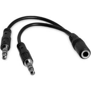 StarTech MUYHSFMM 3.5mm 4 Position to 2x 3 Position 3.5mm Headset Splitter Adapter - F/M Connect a 4-position headset to a computer that has separate microphone and audio ports - NZ DEPOT