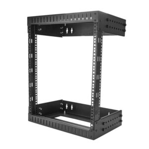 StarTech RK12WALLOA 12U 19" Wall Mount Network Rack - Adjustable Depth 12-20" 2 Post Open Frame Server Room Rack for AV/Data/ IT Communication/Computer Equipment/Switch w/Cage Nuts & Screws - NZ DEPOT