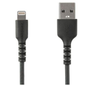 StarTech RUSBLTMM2MB 6 foot (2m) Durable Black USB-A to Lightning Cable - Heavy Duty Rugged Aramid Fiber USB Type A to Lightning Charger/Sync Power Cord - Apple MFi Certified iPad/iPhone 12 - NZ DEPOT
