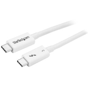 StarTech TBLT34MM50CW 0.5m Thunderbolt 3 Cable 40Gbps - White DisplayPortCompatible - NZ DEPOT