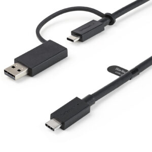 StarTech USBCCADP 1m Hybrid USB C Cable w USB A Adapter NZDEPOT - NZ DEPOT