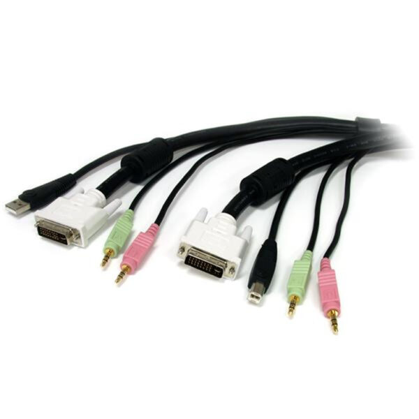 StarTech USBDVI4N1A10 3m 4-in-1 USB DVI KVM Cable w/ Audio - NZ DEPOT