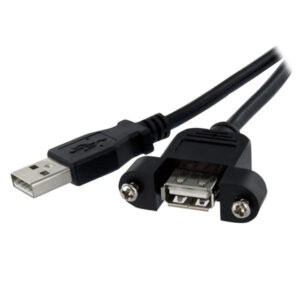 StarTech USBPNLAFAM1 1 ft / 30cmPanel Mount USB Cable A to A - F/M - NZ DEPOT